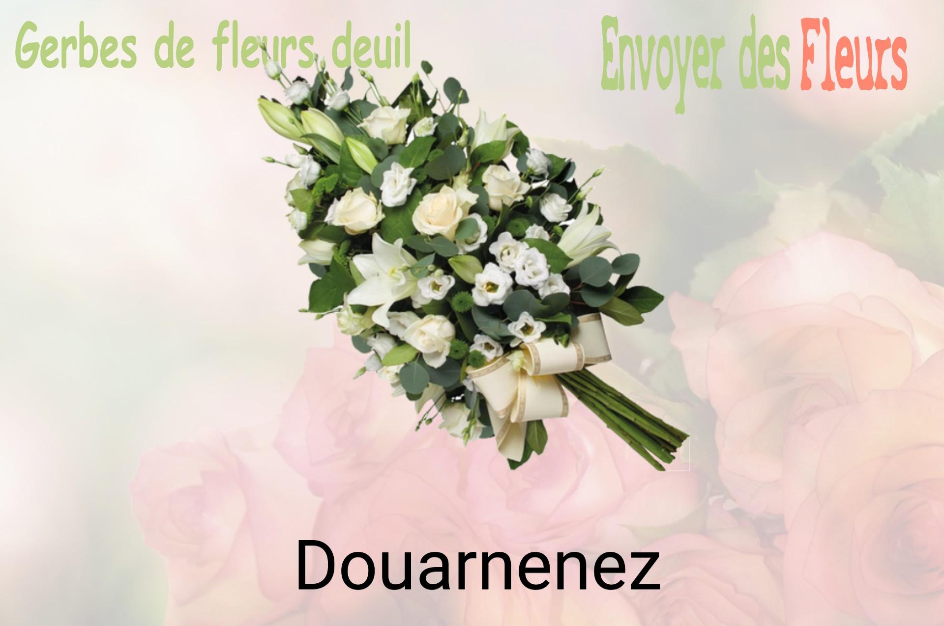 Gerbe de fleurs de deuil livrée à Douarnenez